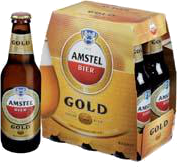Amstel Gold set van 6 flesjes á 0,30 liter
